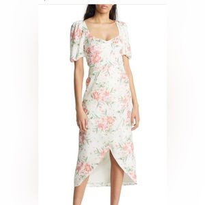 Bridal Shower floral midi dress